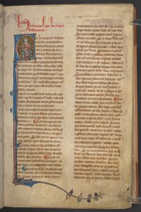 Image of King Ine from Statutes of England, Cotton Manuscript Claudius D II by English School