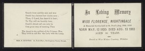 In Loving Memory of Florence Nightingale by English School