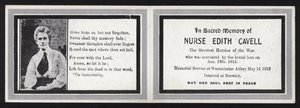 In Sacred Memory of Nurse Edith Cavell by English School