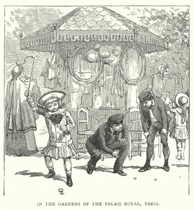 In the Gardens of the Palais Royal, Paris by English School