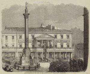Inauguration by the Pope of the Column of the Immaculate Conception by English School