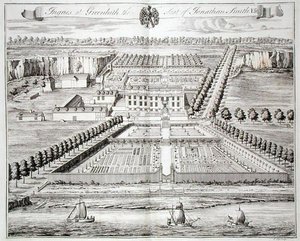 Ingries at Greenhith, the Seat of Jonathan Smith, engraved by I. Kip