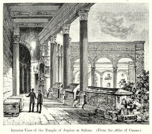 Interior View of the Temple of Jupiter at Saloma by English School