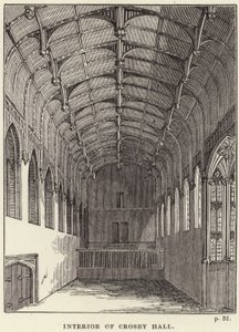 Interior of Crosby Hall in Chelsea by English School