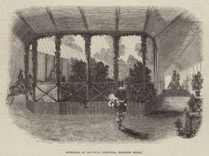 Interior of Hunting Grounds, Harrow Road by English School