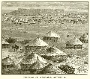 Interior of Magdala, Abyssinia by English School