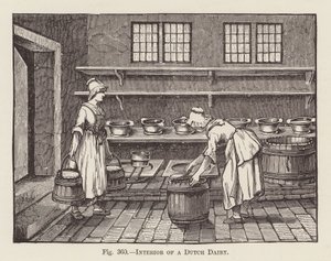 Interior of a Dutch Dairy by English School