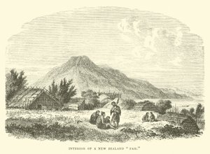 Interior of a New Zealand Pah by English School