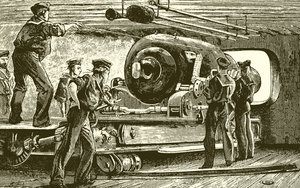 Interior of a Turret of an Ironclad by English School