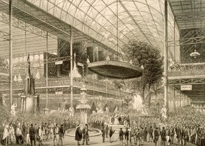 Interior of the Great Exhibition, Grand State Opening May 1, 1851 by English School