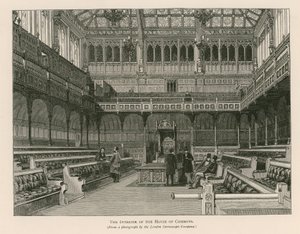 Interior of the House of Commons, Westminster, London