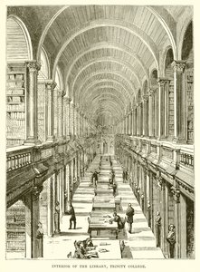 Interior of the Library, Trinity College by English School