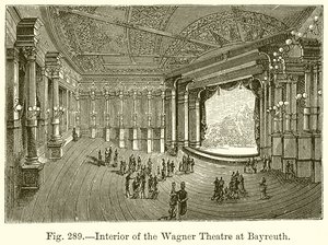 Interior of the Wagner Theatre at Bayreuth by English School