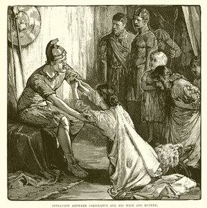 Interview Between Coriolanus and His Wife and Mother by English School