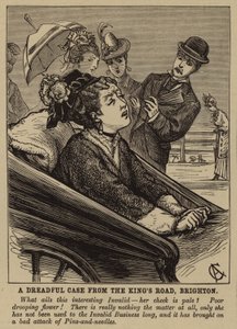 Invalid Woman Suffering an Attack of Pins and Needles in Brighton by English School