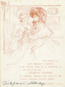 Invitation to an Exhibition of Work by Charles Conder by English School