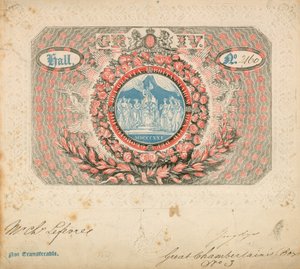 Invitation to the Coronation of George IV in 1821 by English School