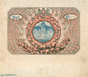 Invitation to the Coronation of George IV in 1821 by English School