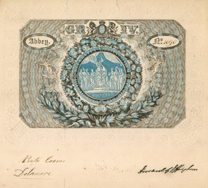 Invitation to the Coronation of George IV in 1821 by English School
