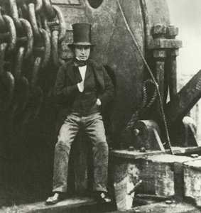 Isambard Kingdom Brunel, engineer, during the construction of the Great Eastern by English School