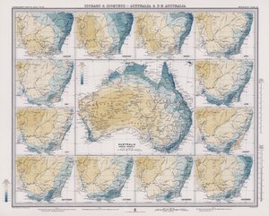 Isobars and Isohyets, Australia and South East Australia by English School