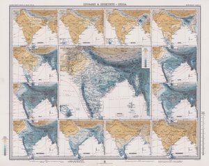 Isobars and Isohyets, India by English School