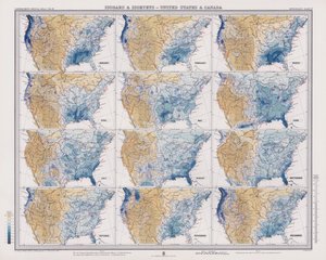 Isobars and Isohyets, United States and Canada by English School