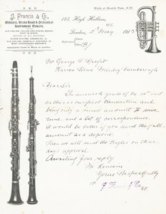J Francis & Co, Military, Brass Band and Orchestral Instrument Makers
