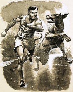Jack Holden won a Marathon despite being bitten by a dog during the race by English School