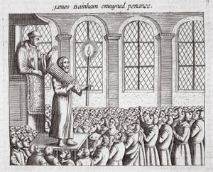 James Bainham enjoined penance, illustration from Acts and Monuments by John Foxe, ninth edition, published 1684 by English School