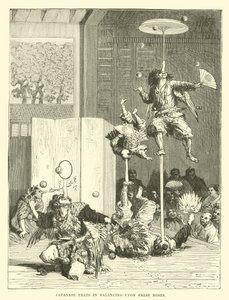 Japanese feats in balancing upon false noses by English School