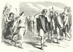 Jephthah Met by His Daughter by English School
