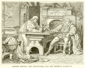 Johann Kepler, the Astronomer, and the Emperor Rudolf II by English School