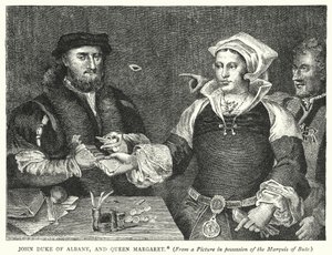 John Duke of Albany, and Queen Margaret by English School