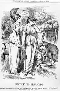 Justice to Ireland!, engraved by Joseph Swain, from Punch, January 17, 1880 by English School