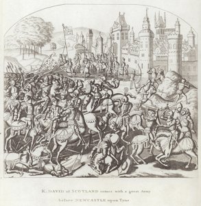 King David of Scotland comes with a Great Army before Newcastle upon Tyne by English School
