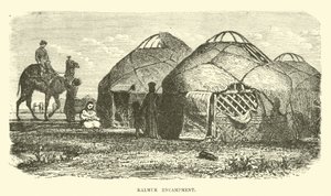 Kalmuk Encampment by English School