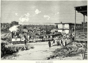 Kayes Railway Station (engraving) by English School