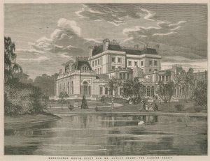 Kensington House, built for Mr Albert Grant, the garden front by English School