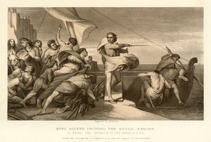 King Alfred Inciting the Anglo Saxons by English School