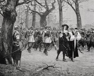 King Charles I on the Way to his Execution by English School