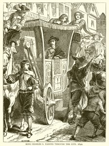 King Charles I passing through the City, 1642 by English School
