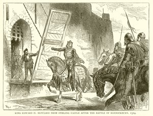 King Edward II Repulsed from Stirling Castle after the Battle of Bannockburn, 1314 by English School