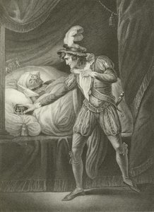 King Henry IV and the Young Prince Hal About to Take His Crown by English School