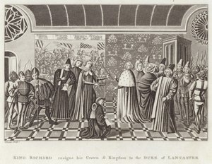 King Richard resigns his Crown & Kingdom to the Duke of Lancaster by English School