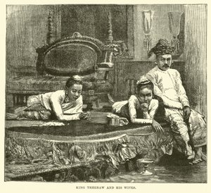 King Theebaw and His Wives by English School