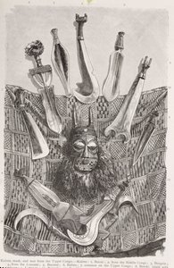 Knives, mask and mat from Upper Congo, from 