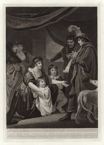 Lady Elizabeth Grey entreating Edward IV to protect her children by English School