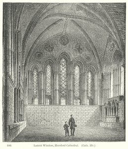 Lancet Window, Hereford Cathedral by English School