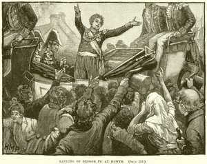 Landing of George IV at Howth by English School